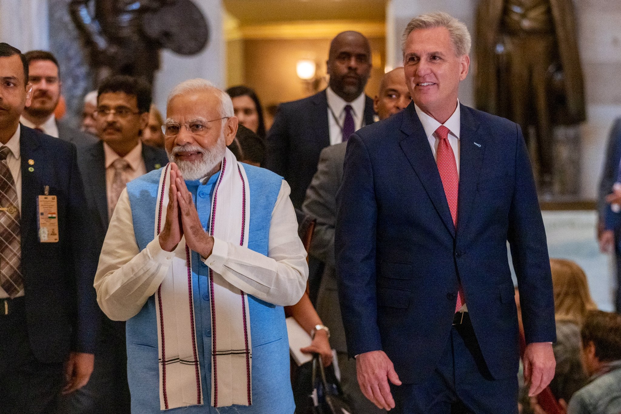 It was a privilege to welcome Prime Minister Narendra Modi to the U.S. Capitol, one of the greatest symbols of democracy in the world. I look forward to increased economic and national security ties between our two great nations: Speaker of the House, Kevin McCarthy