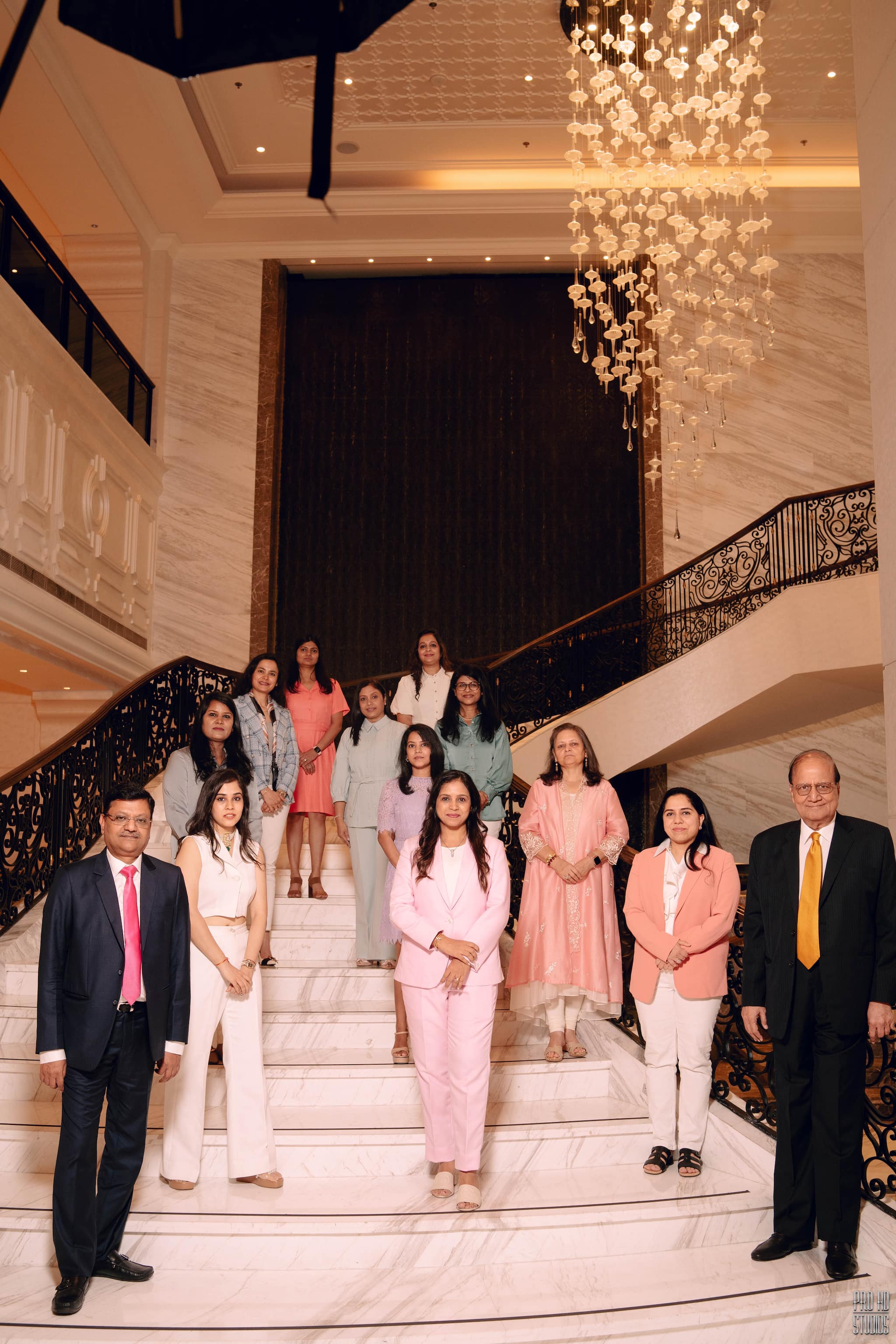 A meeting of Millenium Mams with Sanjay Bhuwania (left corner), Preeti Agarwal (centre in the pink suit) and Bishnu Dhanuka (right corner)