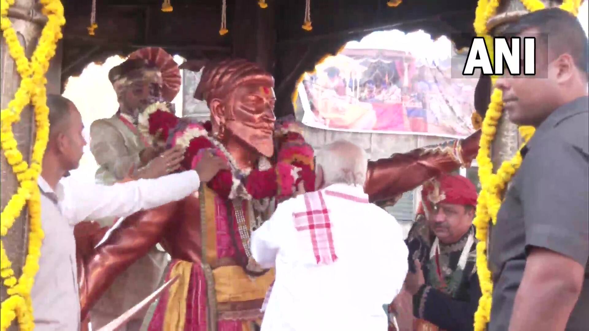 RSS Chief Mohan Bhagwat also took part in the festivities. Image: ANI