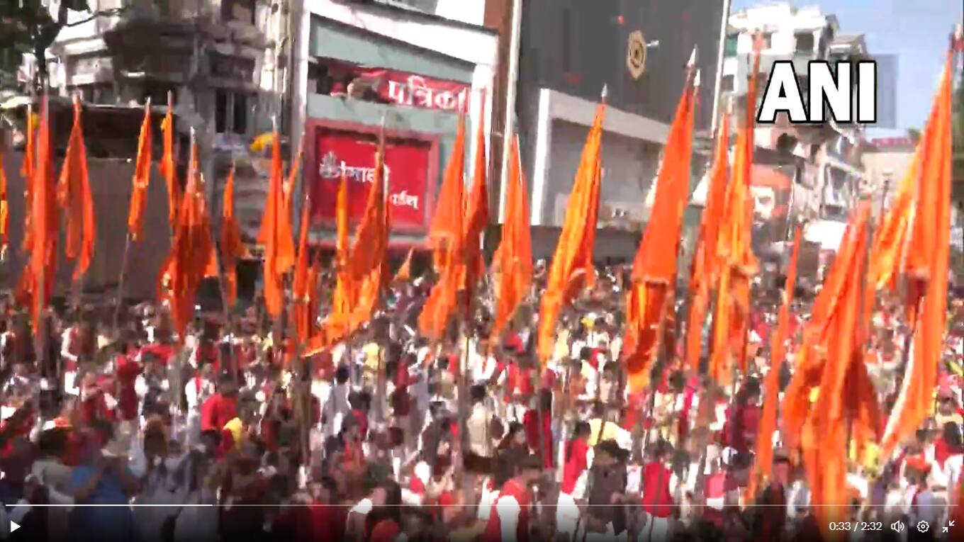 Celebrations are underway all across the state, primarily in Nagpur where groups of people can be seen on the streets presenting performances, waving flags as they celebrate this significant part of history. Image: ANI