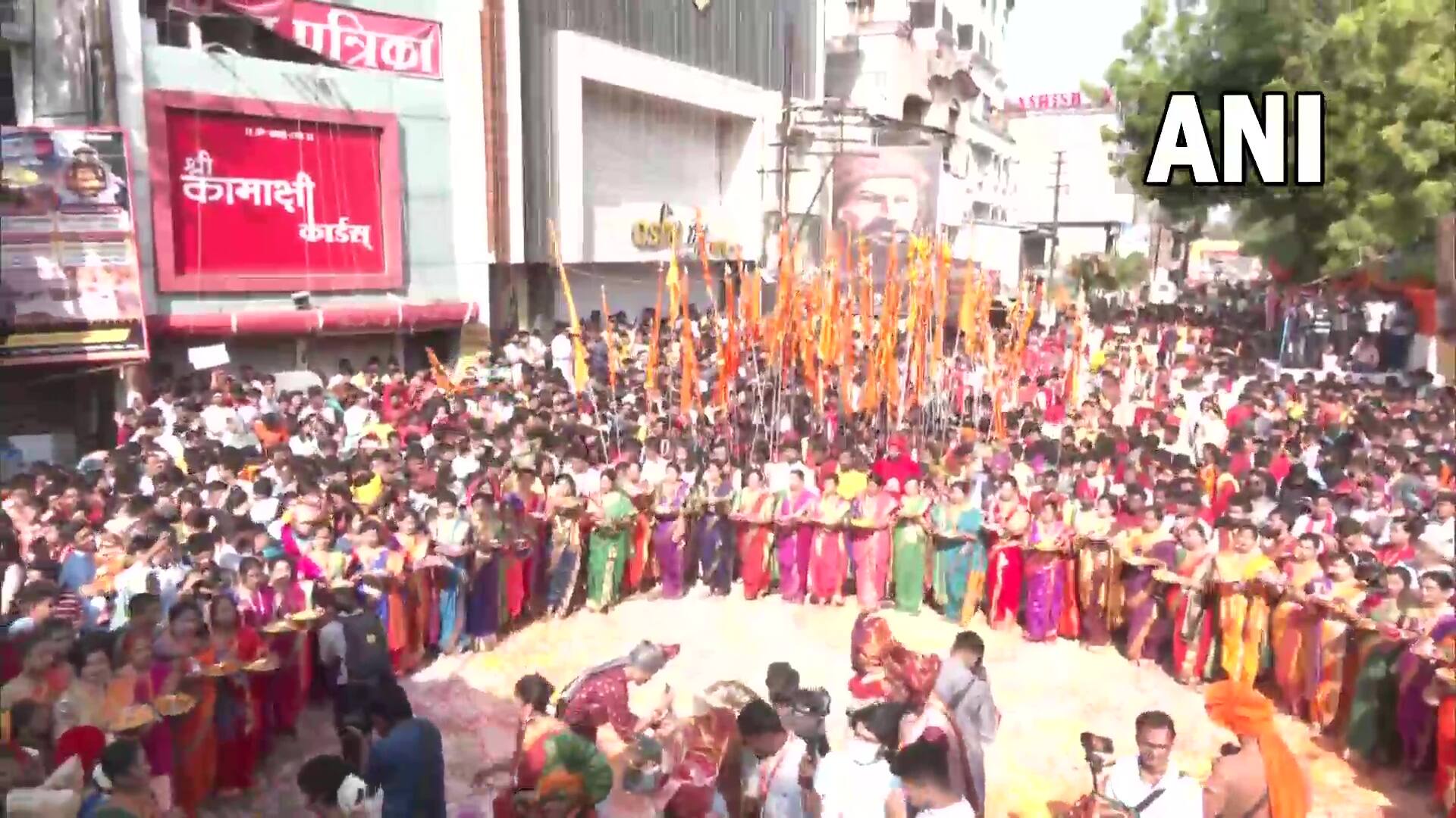 The Mahashtra goveernment organised grand events to mark the 350th anniversary of Chhatrapati Shivaji Maharaj's coronation at the top of the Raigad Fort from today, until 6th June. Image: ANI