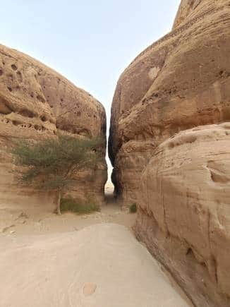 The guitar shaped corridor at Jabal Ithlib