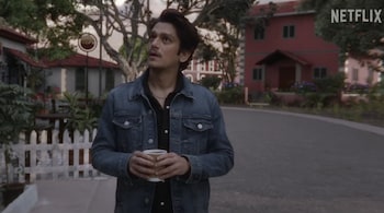 The cast of Lust Stories 2 includes Vijay Varma (above), Amruta Subhash, Angad Bedi, Kajol, Kumud Mishra, Mrunal Thakur, Neena Gupta, Tamannaah Bhatia and Tillotama Shome. (Screen grab/Netflix)