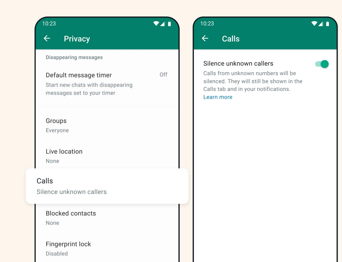 WhatsApp silence unknown callers feature, PC- Social Media