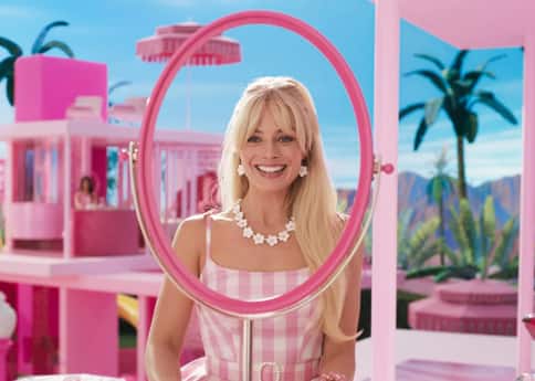 A still from Great Gerwig's forthcoming 'Barbie'.