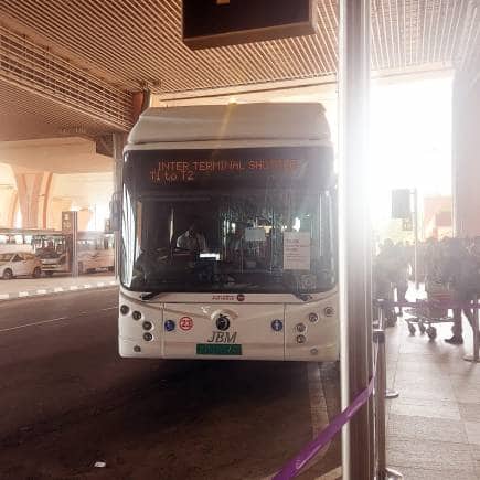 Shuttle bus services between T1 and T2 of Bengaluru airport