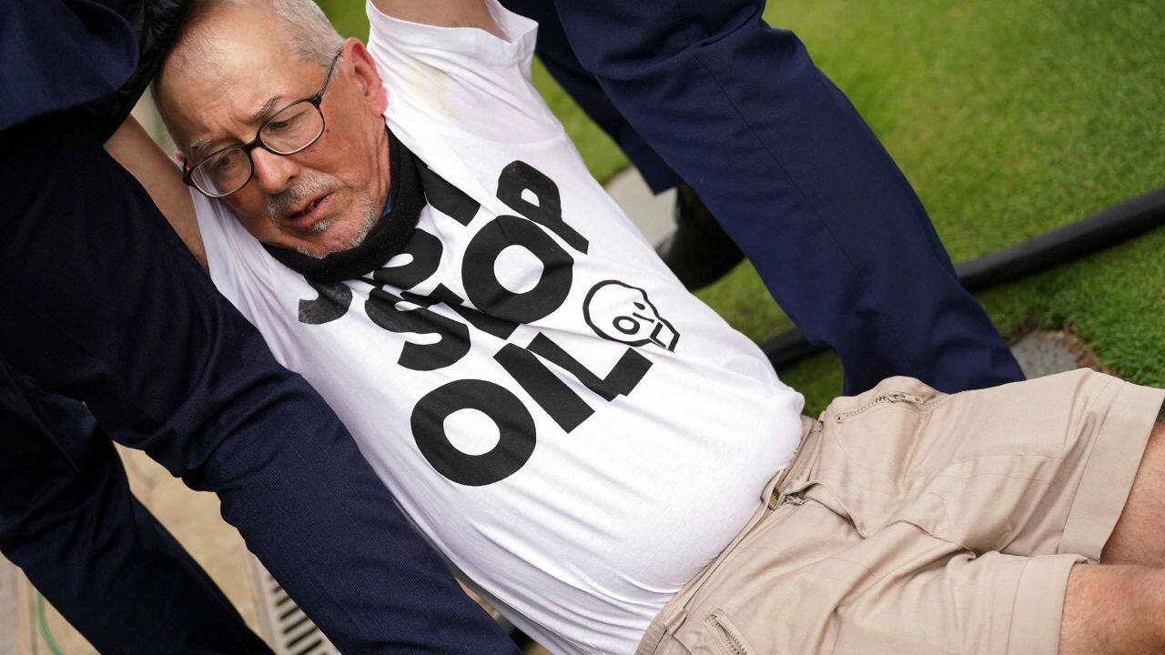 Earlier in June, protesters held up the England cricket team bus briefly during the test against Ireland in London. Activists also have targeted Premier League soccer matches, the Premiership rugby final at Twickenham, and the world snooker championship in Sheffield this year. (Source: AP) Earlier in June, protesters held up the England cricket team bus briefly during the test against Ireland in London. Activists also have targeted Premier League soccer matches, the Premiership rugby final at Twickenham, and the world snooker championship in Sheffield this year. (Source: AP)