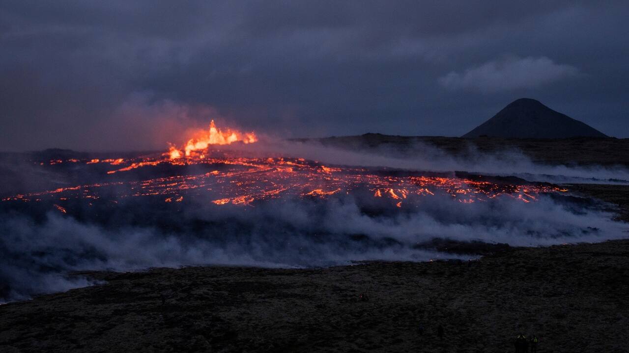 Iceland volcano erupts with lava and noxious gases, tourists warned to