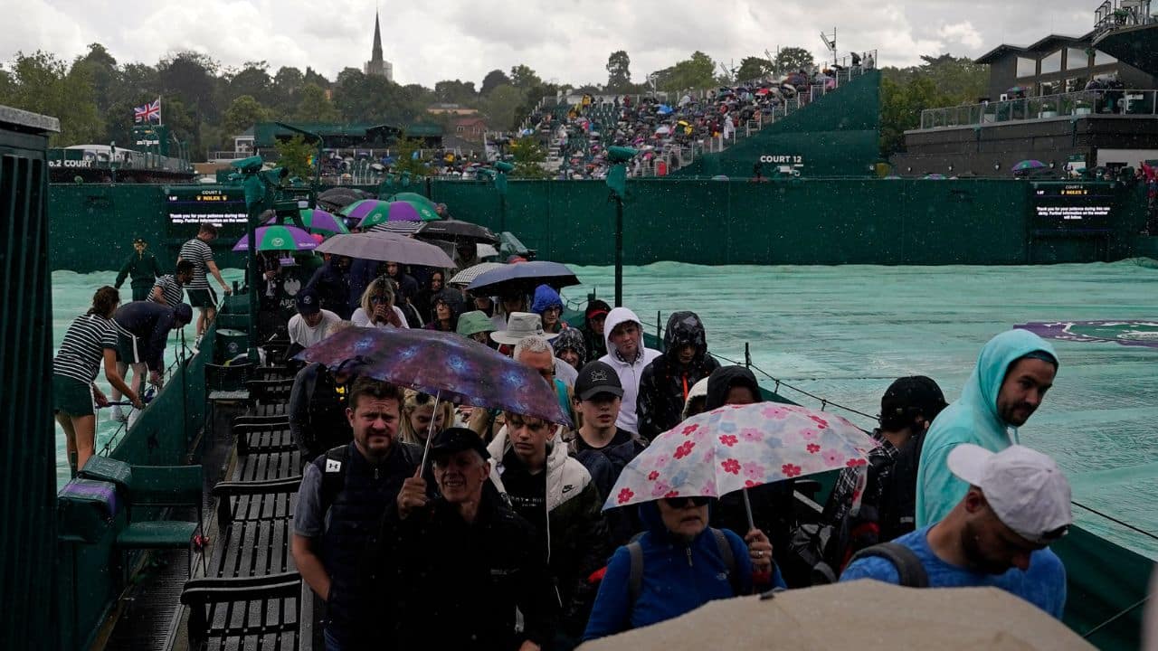 As it happened, a rain delay came as the court was cleared after the interruption of Dimitrov's match.He said he did not feel threatened by what happened. But Dimitrov did acknowledge there is a sense of vulnerability for players.“You’re just out there, in a way,” Dimitrov said. “And also: The security are checking the bags when (people) are entering the grounds, but you just never know what the person might do.” (Source: AP) As it happened, a rain delay came as the court was cleared after the interruption of Dimitrov's match.He said he did not feel threatened by what happened. But Dimitrov did acknowledge there is a sense of vulnerability for players.“You’re just out there, in a way,” Dimitrov said. “And also: The security are checking the bags when (people) are entering the grounds, but you just never know what the person might do.” (Source: AP)