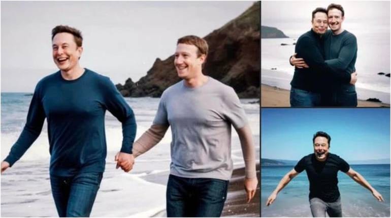 AI-generated pics showing Elon Musk and Mark Zuckerberg's 'good ending