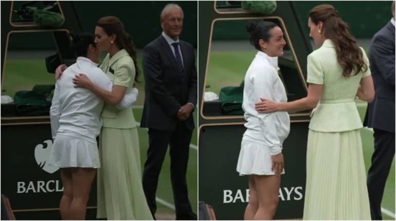 Kate Middleton hugs and consoles devastated Ons Jabeur after Wimbledon ...