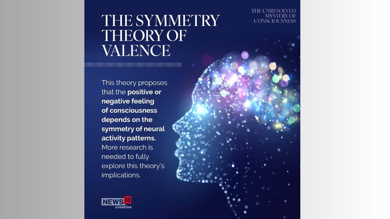 The symmetry theory of valence proposes that positive or negative feeling of consciousness depends on symmetry of neural activity patterns (Image: News18 Creative)