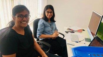 Dikshaa with her boss`and HealthTick founder Shivanshi Verma (Image credit: @shivanshi_v/Twitter)