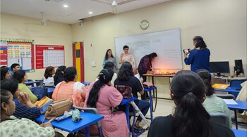 Photo of the PTA meeting shared by Varun Aggarwala on Twitter.