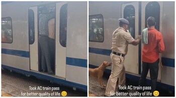 Viral: How a packed Mumbai local's AC coach doors finally shut. A ...