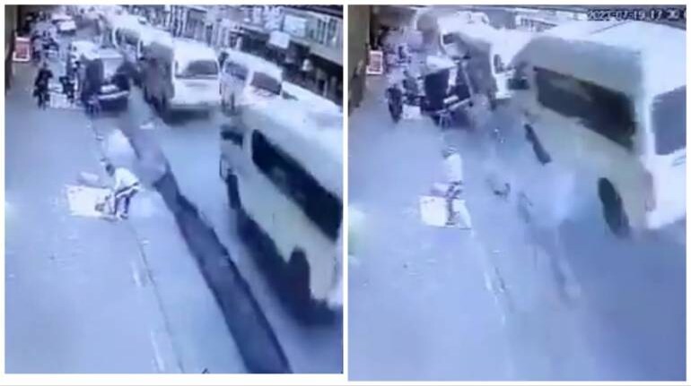 Man narrowly escapes as buses go airborne, road rips open in South ...