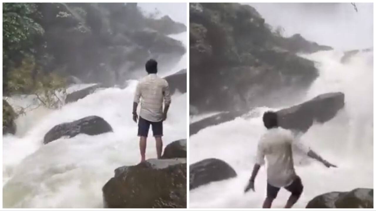 Karnataka man slips into waterfall while trying to make Instagram