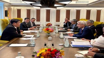 "As an immediate neighbor, India is concerned about the humanitarian situation in Myanmar. Proposed people-centric initiatives aimed to address the pressing challenges, Jaishankar tweeted on July 16. (Image source: Twitter//@DrSJaishankar)