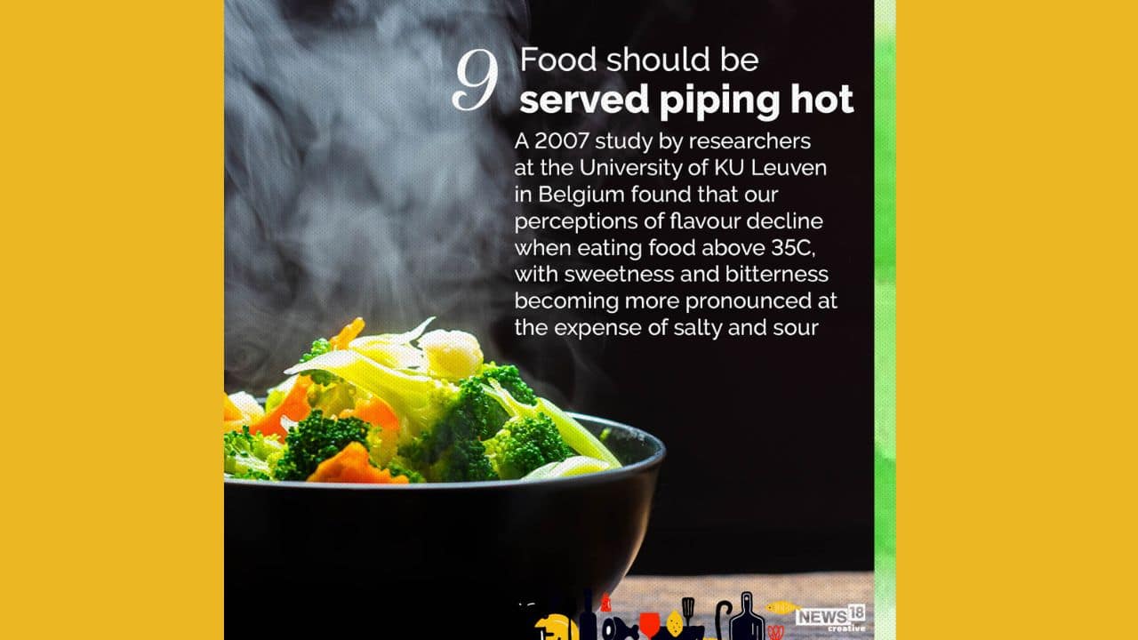 Hot served food enhance more the sweet and bitter flavours as compared to salty and sour (Images: News18 Creative) Hot served food enhance more the sweet and bitter flavours as compared to salty and sour (Images: News18 Creative)