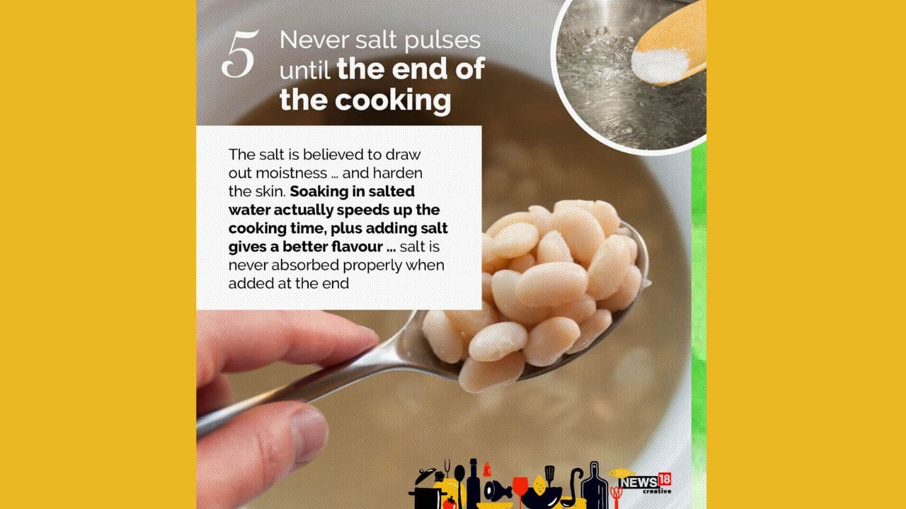 Soaking in salt water speeds up cooking time of pulses (Image: News18 Creative) Soaking in salt water speeds up cooking time of pulses (Image: News18 Creative)