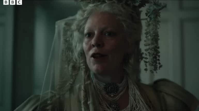 Olivia Colman as Miss Havisham. (Screen grab)