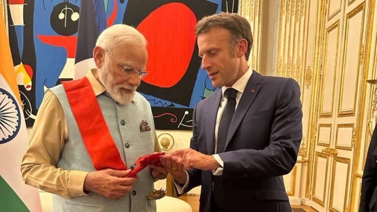 PM Modi's France Visit LIVE Updates: PM Modi honored with French Legion's highest - Vimarsana News