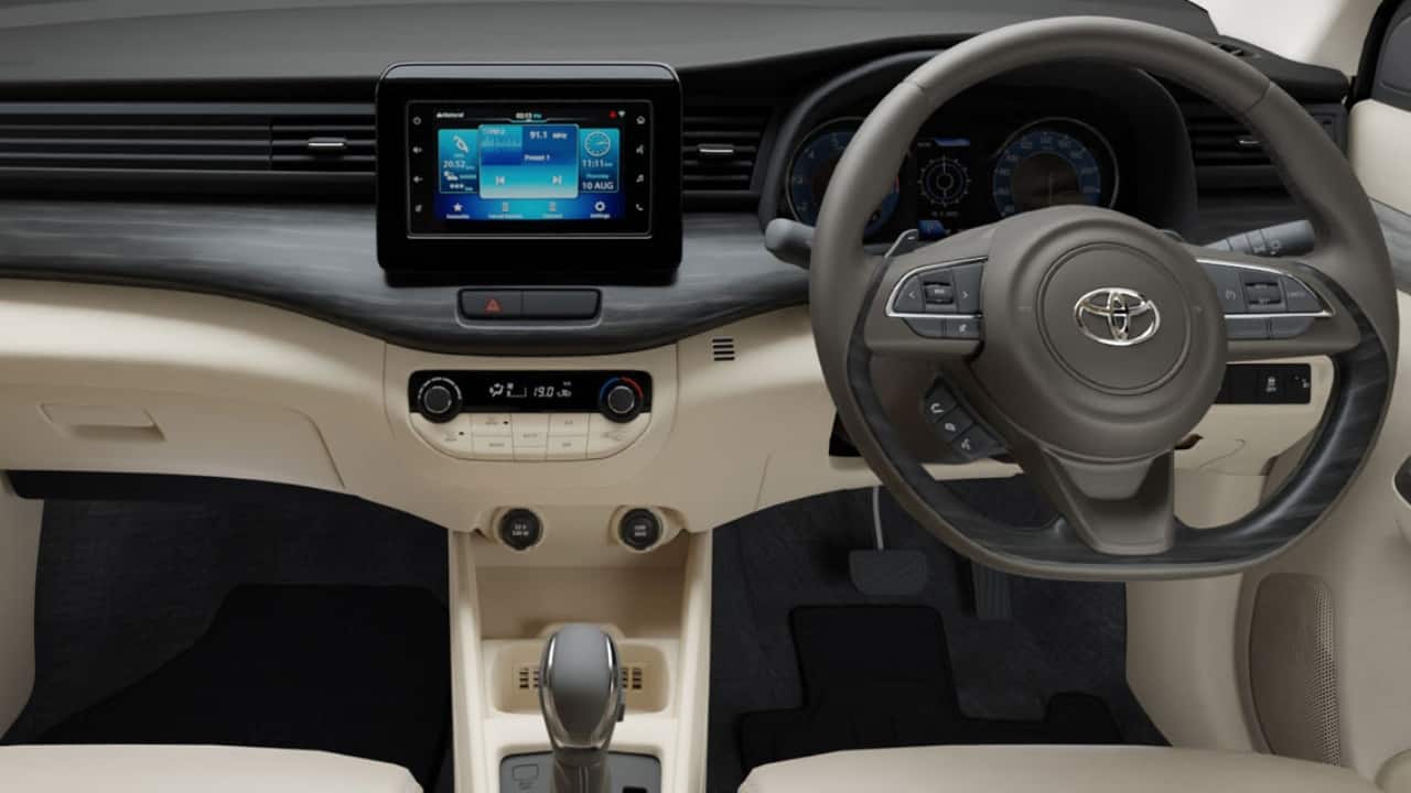 The same trim is also carried forward onto the steering wheel. Other features include cruise control, push-button start-stop, steering-mounted audio controls, USB-connectivity, and smartwatch and Siri compatibility. It also gets Toyota’s connected car tech called I-connect for features such as remote lock/unlock, remote control of the climate controls, headlights and hazard lights, among a list of many others. In terms of safety, you get features such as four airbags, electronic stability programme (ESP), ABS with EBD, hill-hold assist, reverse camera and ISOFIX child seat anchors. (Image: Toyota Bharat)