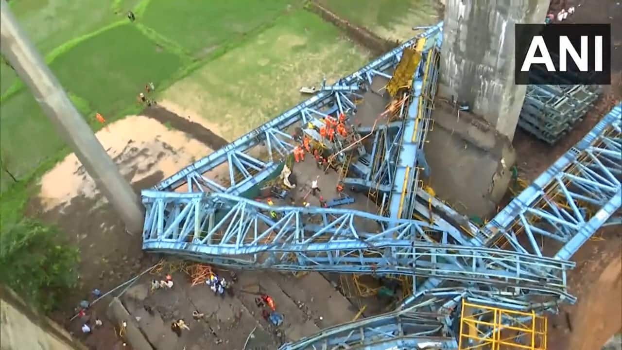 NDRF teams, police, fire brigade personnel, along with local agencies are engaged in a search and rescue operation. (Image: ANI)