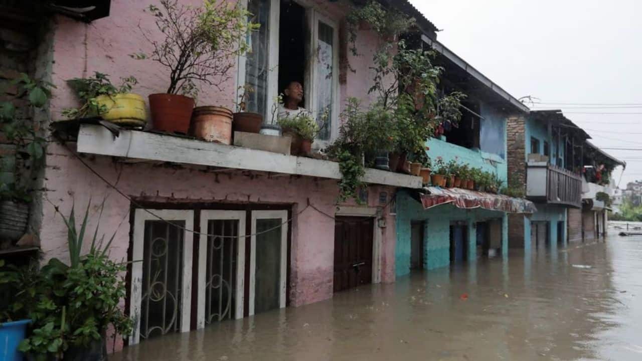 Television channels showed footage of people trying to bail flood waters out of their homes. Authorities have also asked residents near the eastern Sindhuli River to evacuate as the water rises. (Source: Reuters)