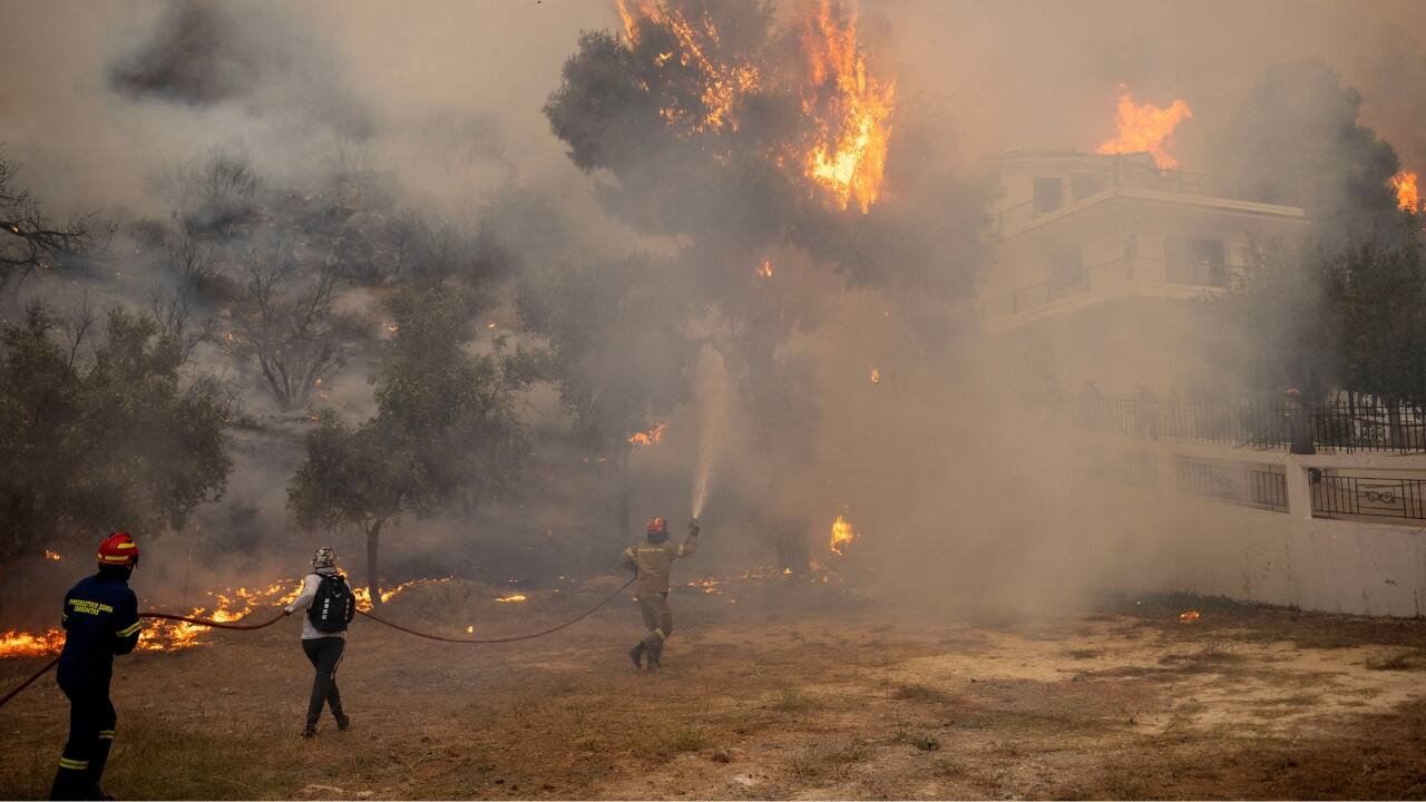 Eighteen burned bodies, possibly migrants, were found on August 22 in a rural area in northern Greece where wildfires were burning out of control for a fourth day, authorities said, as gale force winds fanned blazes across the country. (Image: Reuters)