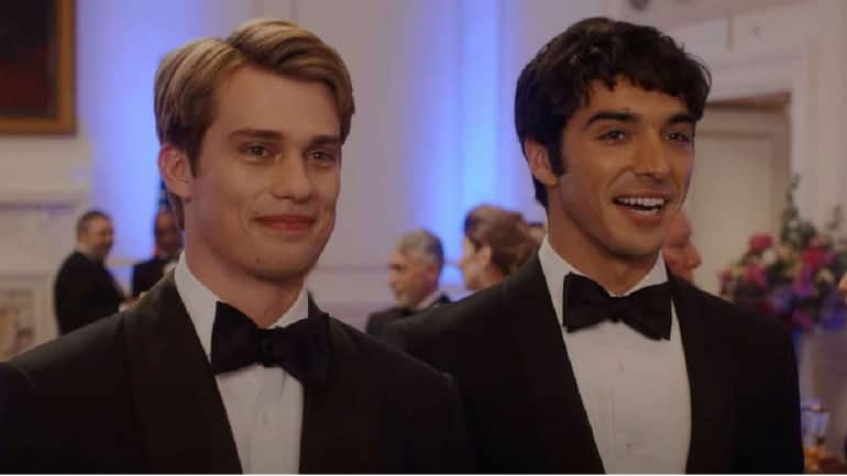 Alex Henry at the White House dinner in a still from the film.