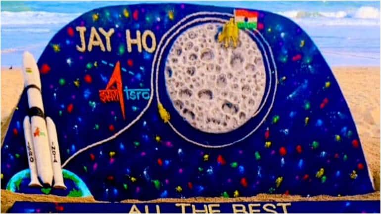 Sudarsan Pattnaik roots for Chandrayaan-3's success with sand art on Odisha beach. See post - Vimarsana News