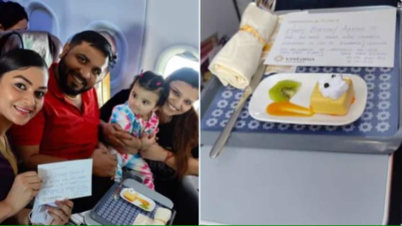 Vistara celebrates flyer's first birthday mid-air at 35,000 feet: 'Heartwarming gesture'