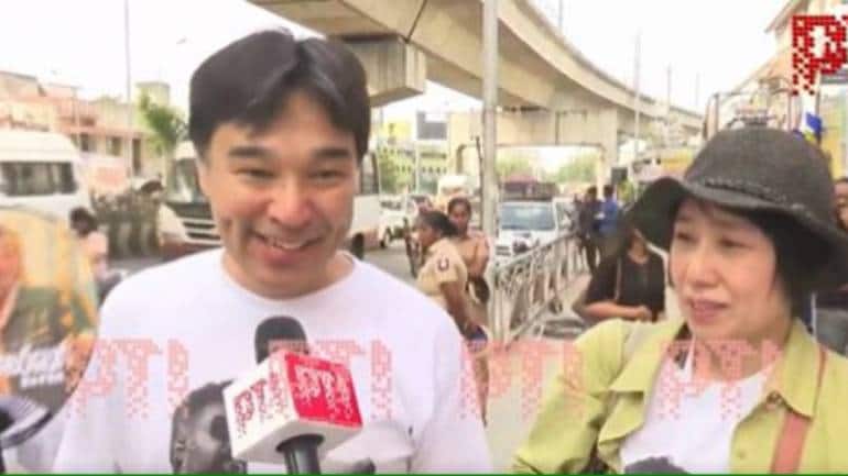 Japanese Rajnikanth Japanese couple travelled from Osaka to Chennai to watch Rajinikanth's ...
