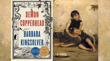 'Demon Copperfield' by Barbara Kingsolver is about lost children being raised by adults who aren't their parents; the painting 'Orphans' by Thomas Benjamin Kennington (Image via Wkimedia Commons)