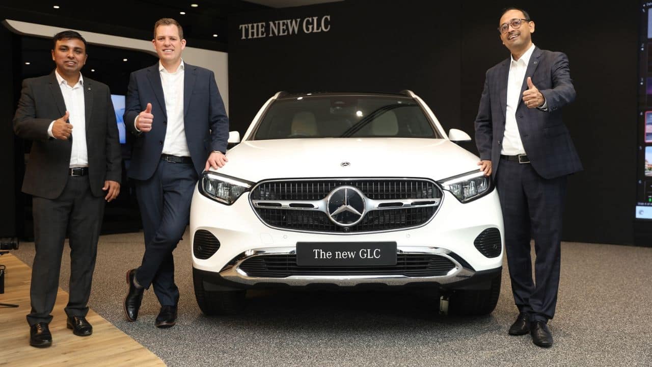 Mercedes-Benz India unveiled the second version of its much-anticipated mid-size luxury SUV, the New GLC on August 9. The New GLC is Mercedes-Benz India's best-selling luxury SUV, with over 13,000 units sold since its introduction. (Image: Avishek Banerjee/Moneycontrol) Mercedes-Benz India unveiled the second version of its much-anticipated mid-size luxury SUV, the New GLC on August 9. The New GLC is Mercedes-Benz India's best-selling luxury SUV, with over 13,000 units sold since its introduction. (Image: Avishek Banerjee/Moneycontrol)