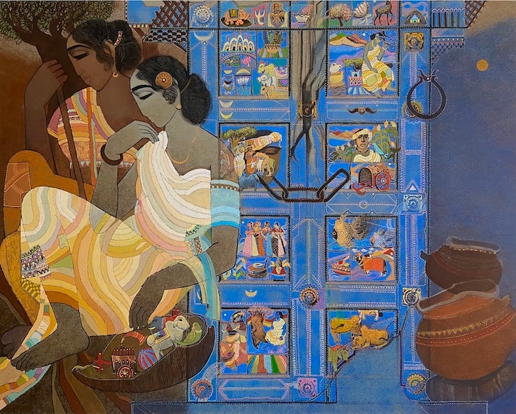 Blue Door by artist Siddharth Shingade at the Gallery Vision Art (Photo: Courtesy of Artix)