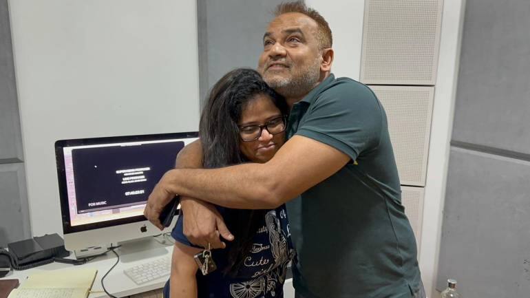 Alokananda Dasgupta with series director Nila Madhab Panda.