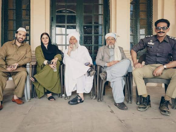 Luv Sinha (on extreme left) in a working still from 'Gadar 2: The Katha Continues', releasing on August 10 in theatres.