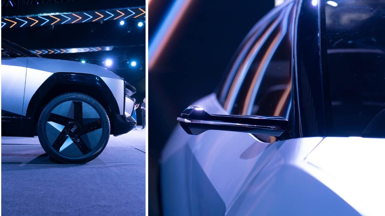 Further, the flared wheel arches have also been toned down. What still remains is the aggressive front styling of the BE.05. The C-shaped LED DRLs continue to adorn the face, but we still have to find out where the main headlamp cluster will go. (Image: X/@Mahindra_Auto)