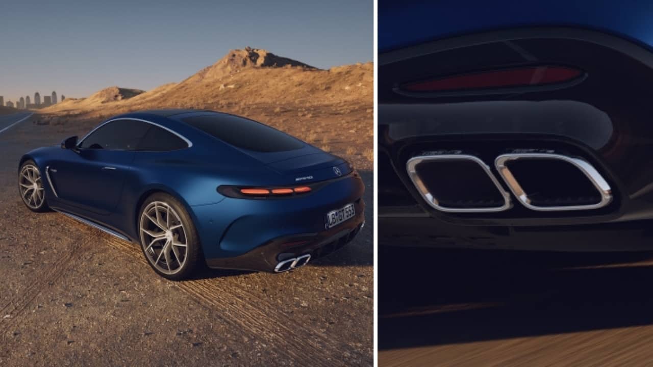 For propulsion, Mercedes uses the same old twin turbocharged V8. They are tuned differently, however, depending on whether you get the GT 63 or the GT 55 trim. On the GT 55 4MATIC+, the engine produces 476 hp of maximum power and 700 Nm of peak torque. (Image: Mercedes-AMG)