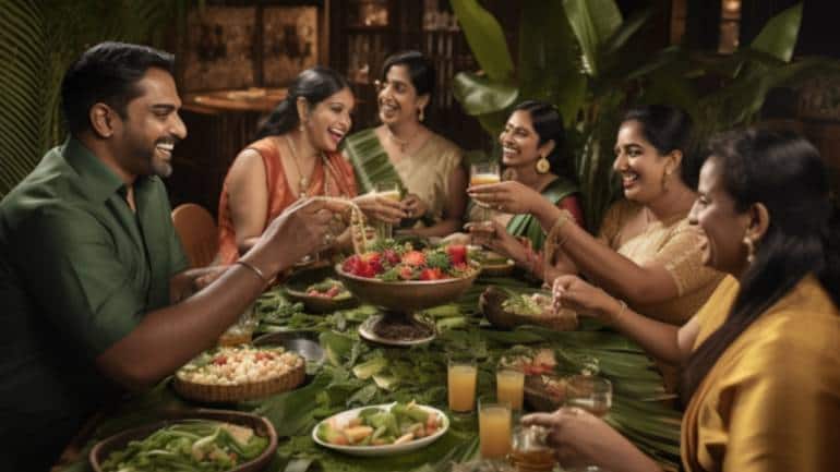 Onam 2023 sadhya A celebratory Onam feast at The Bombay Canteen (AI-generated Image)