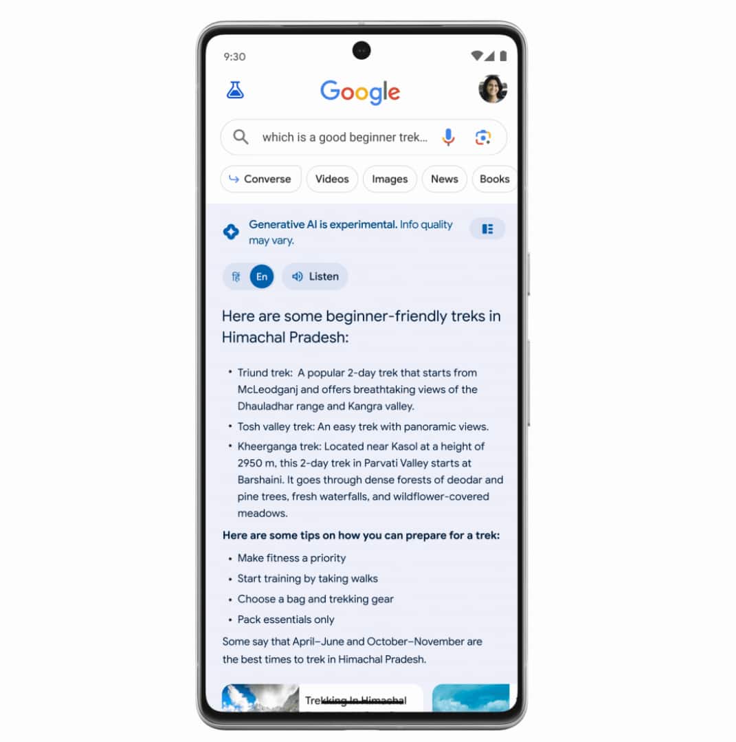 Google Brings Its Generative AI Search Experience To India
