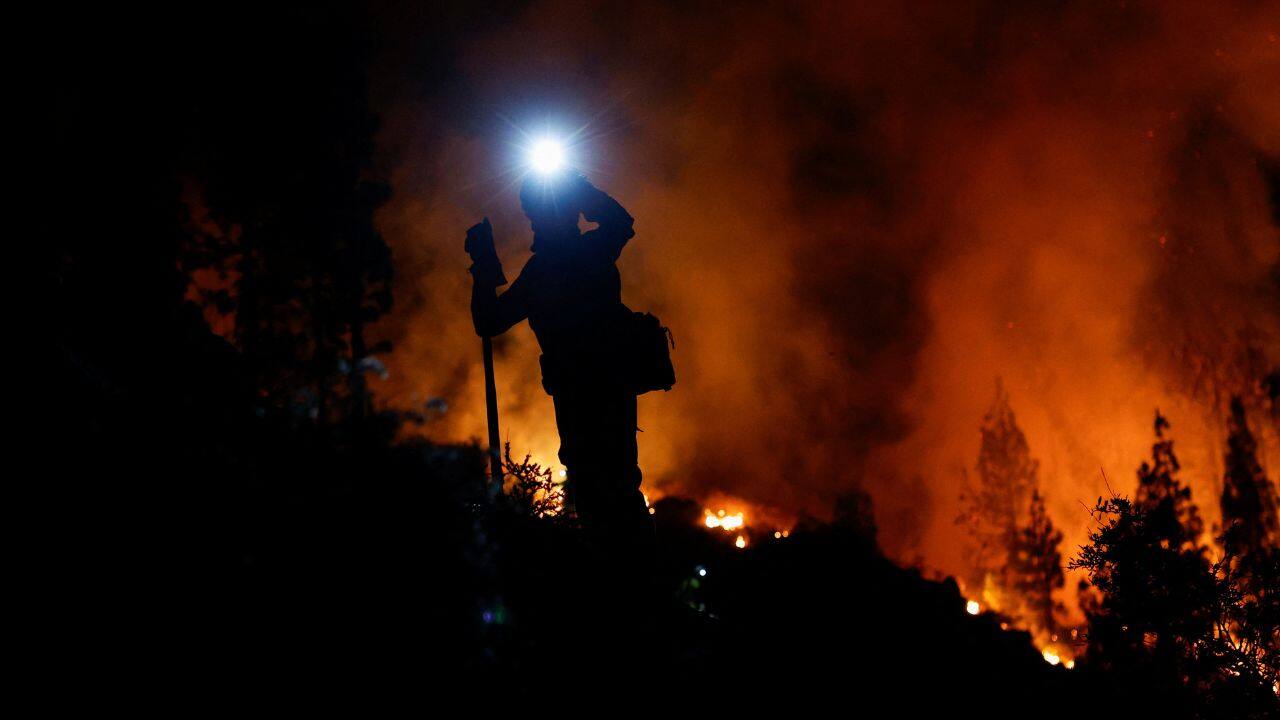 On August 18, 2023, emergency crews and firefighters operated near the fire that is progressing through the forest towards the town of El Rosario in Tenerife, Canary Islands, Spain. According to officials, a wildfire is raging over the Spanish Canary Island of Tenerife, affecting nearly 8,000 residents who have been evacuated or advised to remain indoors. (Image: AP)