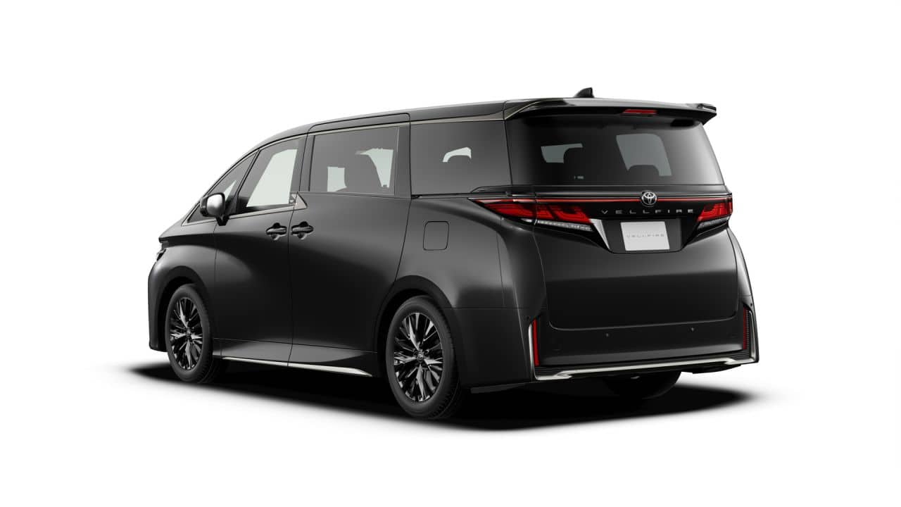 Over at the rear, things get a lot more familiar thanks to the V-shaped tail lamp enclosure and a decent amount of chrome to add to the royal look. The Toyota logo again takes centre-stage with a prominent Vellfire badge just below it. A look at the side of the MPV tells you that the glasshouse is now a single unit with blacked-out pillars and a chrome outline. There is an obvious kink at the back to simulate a spoiler, and, along with the curvy body panels, an almost-sporty aesthetic shines through. Both variants of the Vellfire measure 4,995 mm in length and 1,850 mm in breadth, with a wheelbase of 3,000 mm. The difference, however, comes from the height, which, depending on the trim, measures 1,935 mm or 1,945 mm. (Image: Toyota)