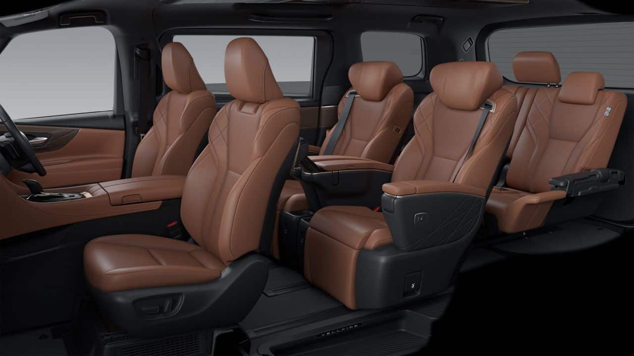 Powering the Vellfire is a single 2.5-litre petrol-hybrid powertrain. This produces 190 hp of maximum power at 6,000 rpm and 240 Nm of peak torque between 4,300 and 4,500 rpm. Mated to an e-CVT gearbox, Toyota claims it produces a mileage of 19.28 km/l. (Image: Toyota)