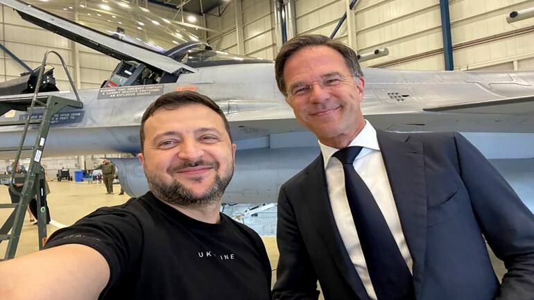 Zelensky Hails Netherlands' 'historic' Decision To Hand F-16 Planes To ...