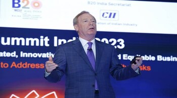 Brad Smith speaking at the session on 'Preparing the World to Address Global Cyber Security Risks'