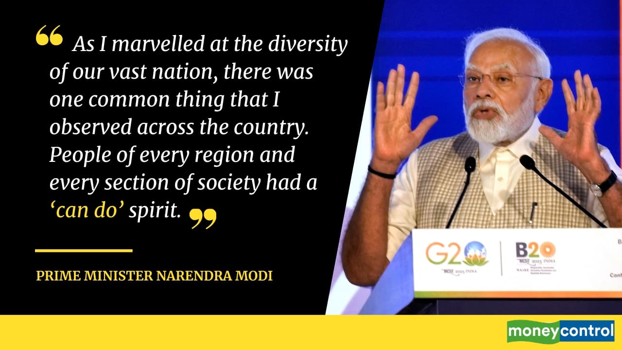 “As I marvelled at the diversity of our vast nation, there was one common thing that I observed across the country. People of every region and every section of society had a ‘can do’ spirit. They took on challenges with great resourcefulness and skill. They had great self-belief even amidst adversity. All they needed was a platform that empowered them.”