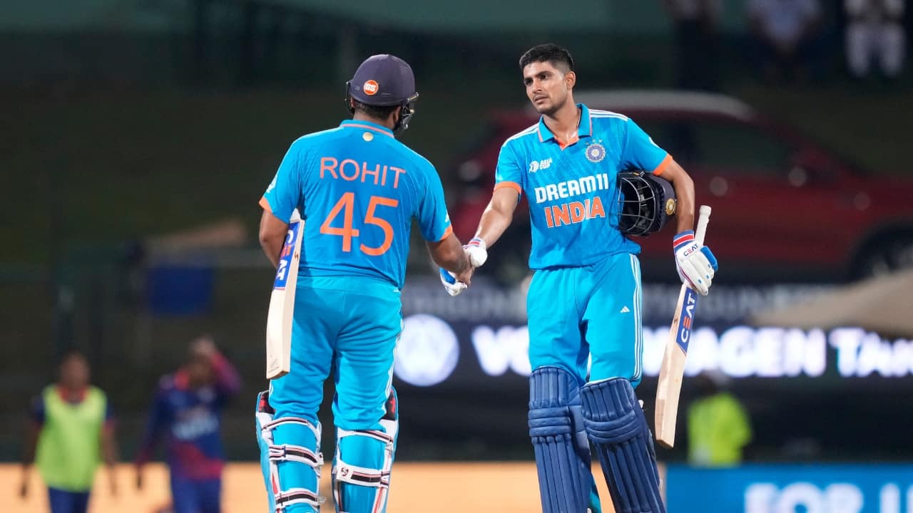 Captain Rohit Sharma, who struggled against Pakistan's pace in the rain-abandoned opening group game, made 74 not out and Shubman Gill also warmed up for the Super 4 with an unbeaten 67 as India reached 147-0 in 20.1 overs. (Image: AP)